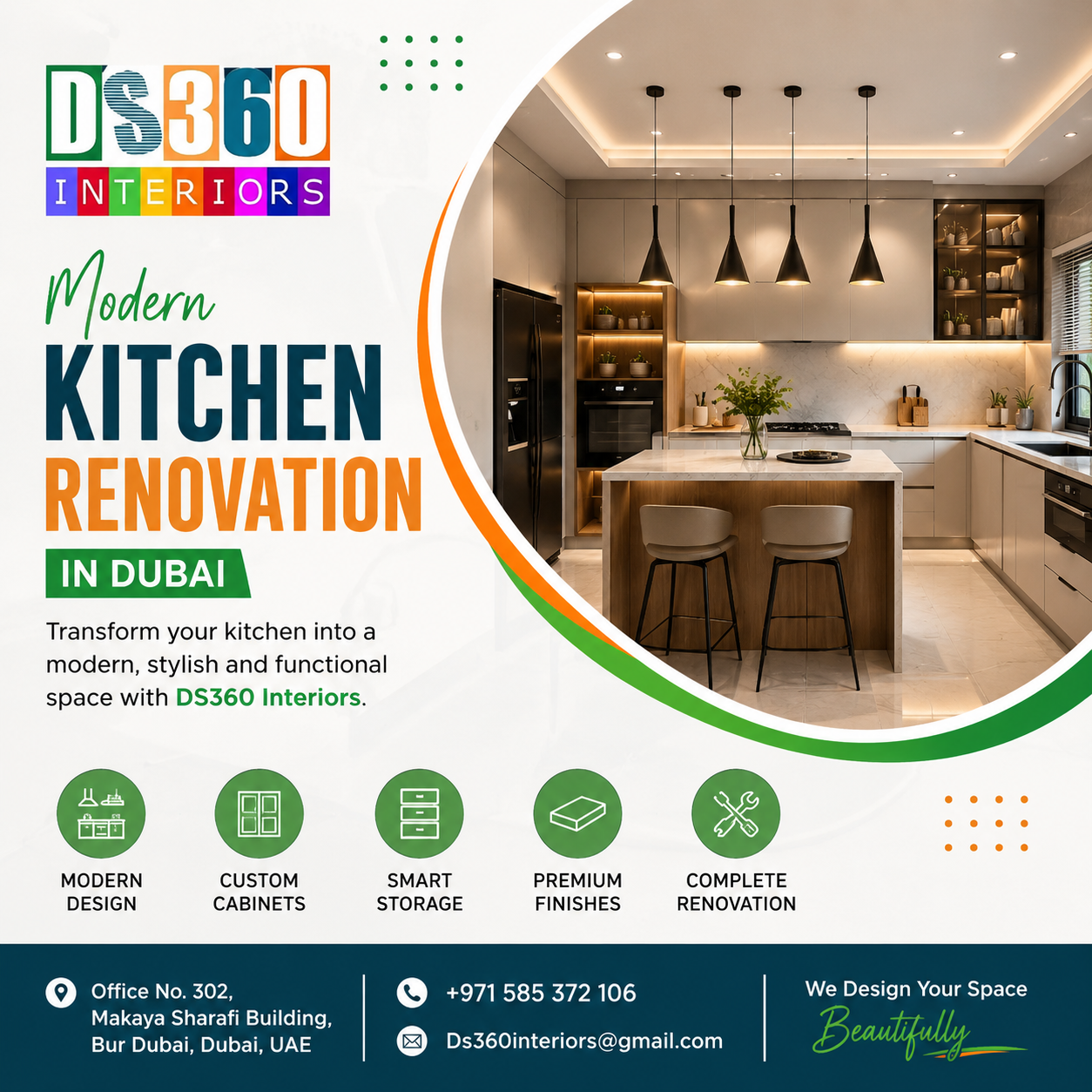 Modern Kitchen Renovation in Dubai